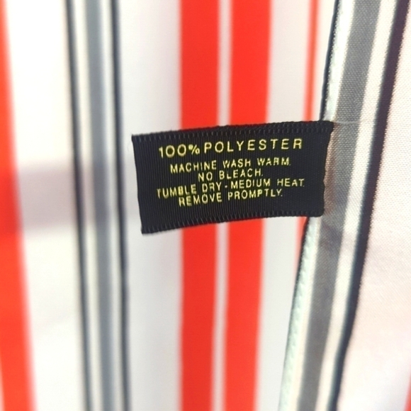 VINTAGE BIG Red and Black Stripe Scarf - Symphony Scarfs - Picture 4 of 4